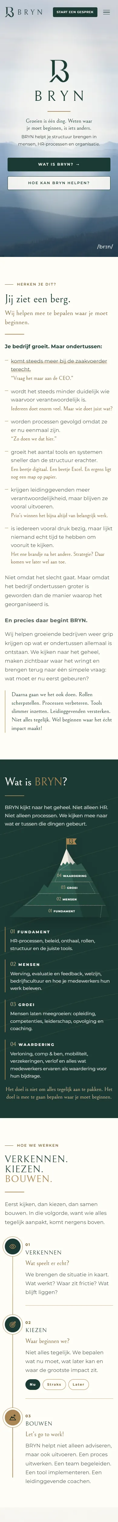 BRYN op een smartphone