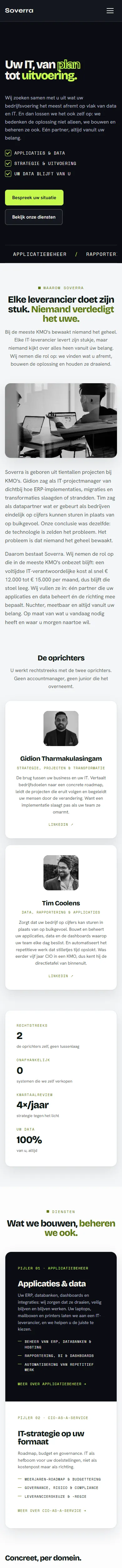Soverra op een smartphone